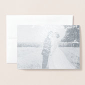 自分の写真を結婚追加する 箔カード (封筒付き正面)