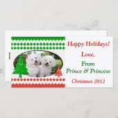 自分の写真を追加かわいいホリデーカード シーズンカード (正面/裏面)