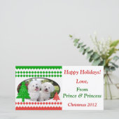 自分の写真を追加かわいいホリデーカード シーズンカード (スタンド正面)