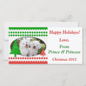 自分の写真を追加かわいいホリデーカード シーズンカード (正面)