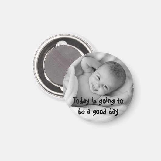 自分の写真を追加かわいい引用文 パーソナライズされた マグネット (正面/裏面)