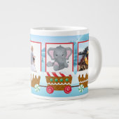 自分の写真を追加するクリスマストレインホリデーギフト ジャンボコーヒーマグカップ (正面右)