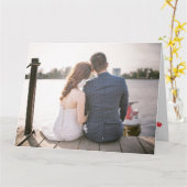 自分の写真を追加するバレンタインデー カード (黄色い花)