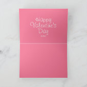 自分の写真を追加するピンクバレンタインデーの写真カード シーズンカード (内部)