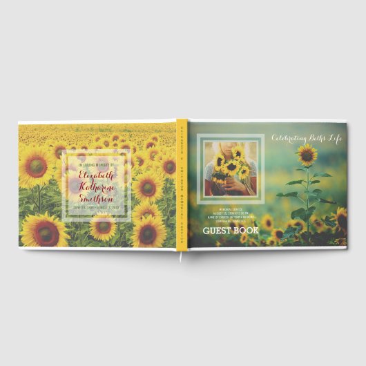 自分の写真を追加するメモリアル夏のひまわり ゲストブック (全面)