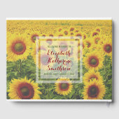 自分の写真を追加するメモリアル夏のひまわり ゲストブック (裏面)