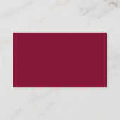 自分の写真を追加するモダンプロフェッショナルburgundy 名刺 (裏面)