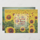自分の写真を追加する夏のひまわり 招待状 (正面/裏面)