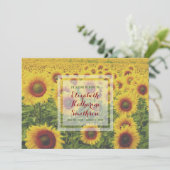 自分の写真を追加する夏のひまわり 招待状 (スタンド正面)