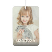 自分の写真を追加する大好きなおじいちゃん カーエアーフレッシュナー (正面)