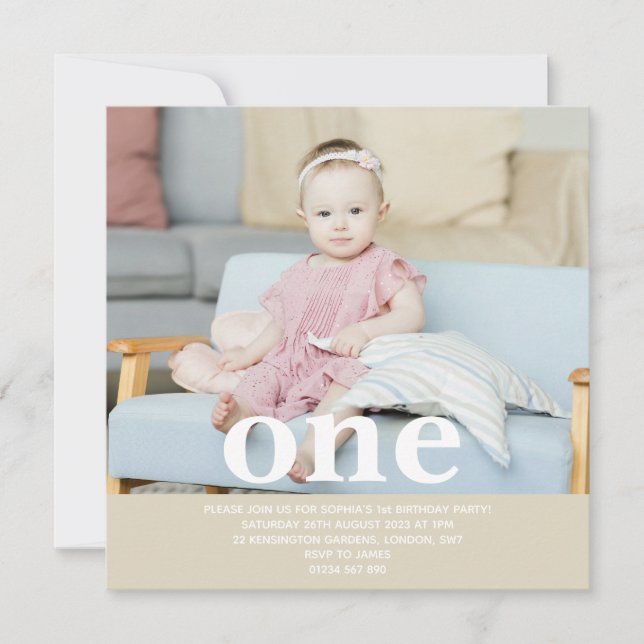 自分の写真を追加する最初の誕生日パーティー (正面)