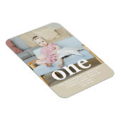 自分の写真を追加する最初の誕生日パーティー マグネット (右側)