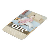 自分の写真を追加する最初の誕生日パーティー マグネット (左側)