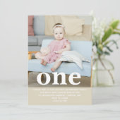 自分の写真を追加する最初の誕生日パーティー 招待状 (スタンド正面)