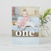 自分の写真を追加する最初の誕生日パーティー 招待状 (スタンド正面)