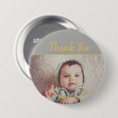 自分の写真を追加する誕生日 缶バッジ (正面&裏面)