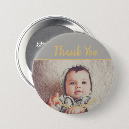 自分の写真を追加する誕生日 缶バッジ (正面&裏面)