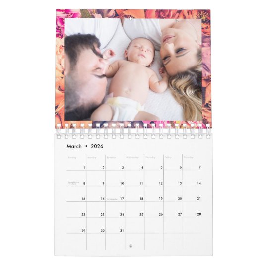自分の写真を追加する2ページ小さい2025カレンダー カレンダー (3月 2026)