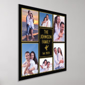 自分の写真を追加する6家族の写真コラージュ 箔ポスター (レイダウン)