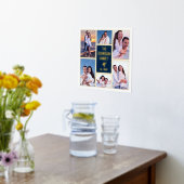 自分の写真を追加する6家族の写真コラージュ 箔ポスター (レイダウン (キッチン))