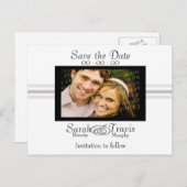 自分の写真を追加する – 白 案内ポストカード (正面/裏面)