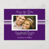 自分の写真を追加する – 紫 案内ポストカード (正面)