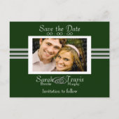 自分の写真を追加する – 緑 案内ポストカード (正面)