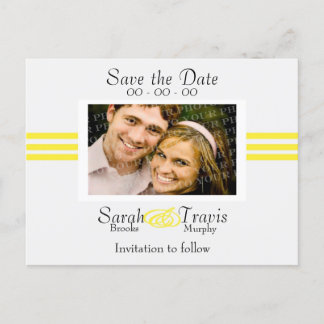 自分の写真を追加する – 黄色 案内ポストカード