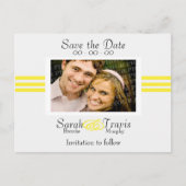 自分の写真を追加する – 黄色 案内ポストカード (正面)