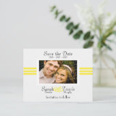 自分の写真を追加する – 黄色 案内ポストカード (スタンド正面)