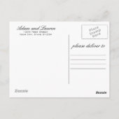 自分の写真を追加するChalkboardありがとう ポストカード (裏面)