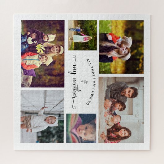自分の写真を追加するCollage Mother 最高の  Mom引用文 ジグソーパズル (横)