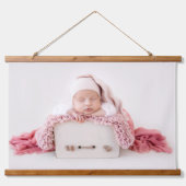自分の写真を追加するDIYベビーカスタム写真画像 吊り下げ型タペストリー (正面)