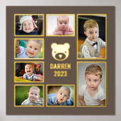 自分の写真を追加7子フォトコラージュ 箔ポスター (正面)