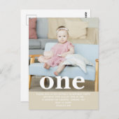 自分の写真を追加 オリジナル ファースト バースデー パーティー ポストカード (正面/裏面)