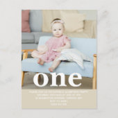 自分の写真を追加 オリジナル ファースト バースデー パーティー ポストカード (正面)