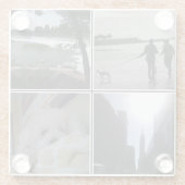 自分の写真を追加 ガラスコースター (裏面)