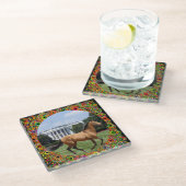 自分の写真を追加 ガラスコースター (アングル)