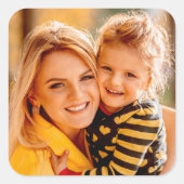 自分の写真を追加 スクエアシール (正面)