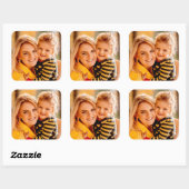 自分の写真を追加 スクエアシール (シート)