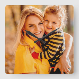 自分の写真を追加 |テンプレート スクエア壁時計