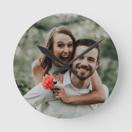 "自分の写真を追加"壁時計 ラウンド壁時計