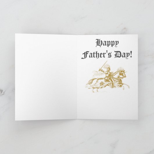 自分の写真を追加 – 鎧おもしろいの騎士輝く カード (内部)