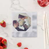 自分の写真ウェディングレセプション紙ナプキンス 縁ありカクテルナプキン (インサイチュ)