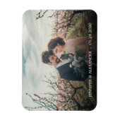 自分の写真エレガントを作結婚成 マグネット (縦)