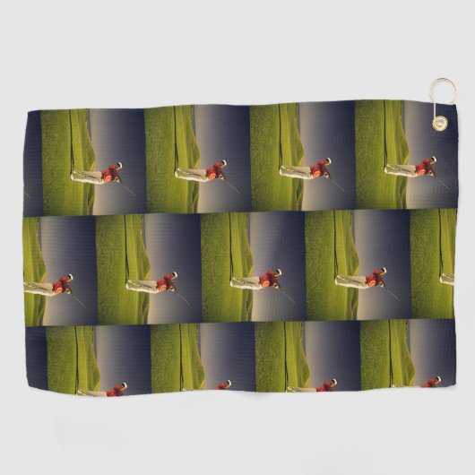 自分の写真カスタマイズでゴルフのタオル！ ゴルフタオル (横)