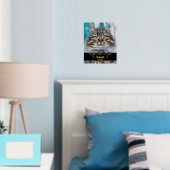 自分の写真カスタムを追加ペット猫記念碑8x10 箔ポスター (インサイチュ (寝室))