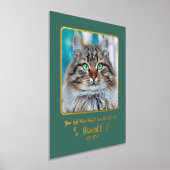 自分の写真カスタムを追加ペット猫記念碑8x10 Fo 箔ポスター (レイダウン)