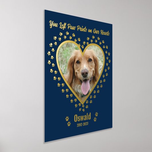 自分の写真カスタムを追加Pet Dog Memorial 8x10 箔ポスター (レイダウン)