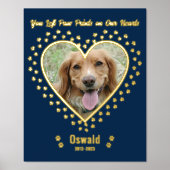 自分の写真カスタムを追加Pet Dog Memorial 8x10 箔ポスター (正面)